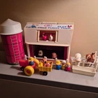 Vtg Fisher Price Little People Play Family Farm Barn Silo #915 Complete SET  2