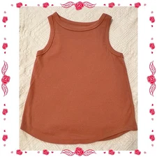 Women's SO tank top - ribbed - stretchy - dusty orange/terra cotta - Gently Used
