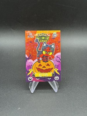 Pokemon Litten Holo Collectoons Halloween Card 74 Peru US Seller