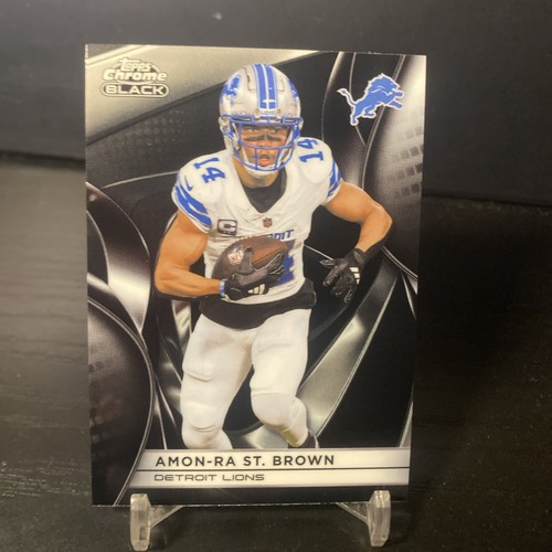 2025 Topps Chrome Black Football - Amon-Ra St.Brown Base #35 Lions