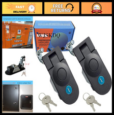 2 Pack Adjustable Compression Latches - Flush Mount Zinc Alloy, Key Locking, Lar