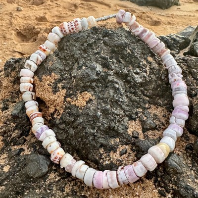 Hawaiian Store Handmade Large Cone Shell Choker Necklace   Genuine Puka Shell Je
