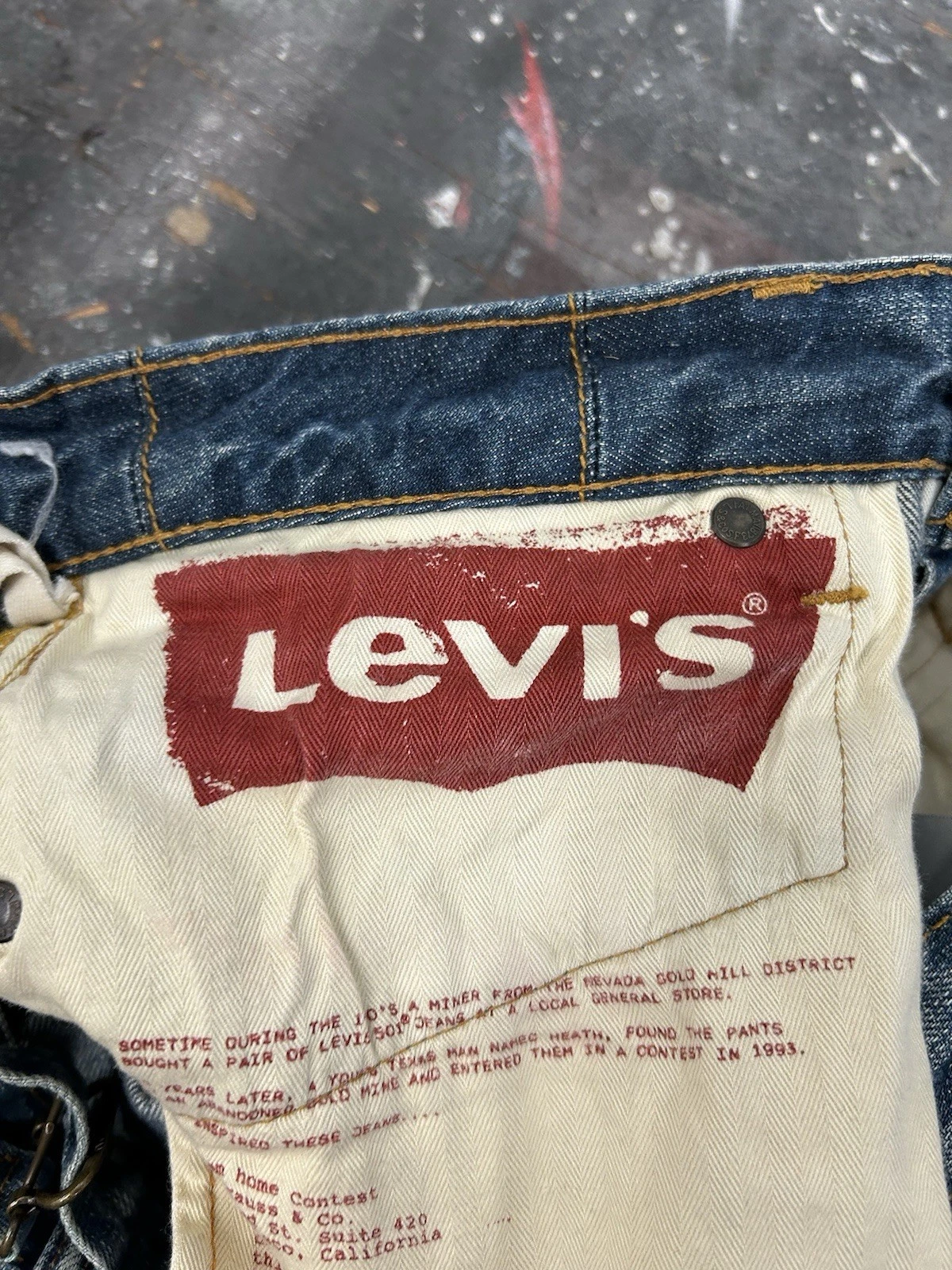 VTG Levis Heath Rackley Buckleback Hesher Jeans 30x30 LVC 1920s Repro Mine image 14