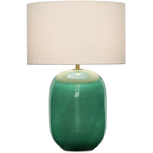 Uttermost 30660-1 Hollis Table Lamp Teal Glaze and Antique Gold - Picture 1 of 6