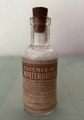 Vintage Larkin Co. Essence Of Wintergreen Bottle With Label