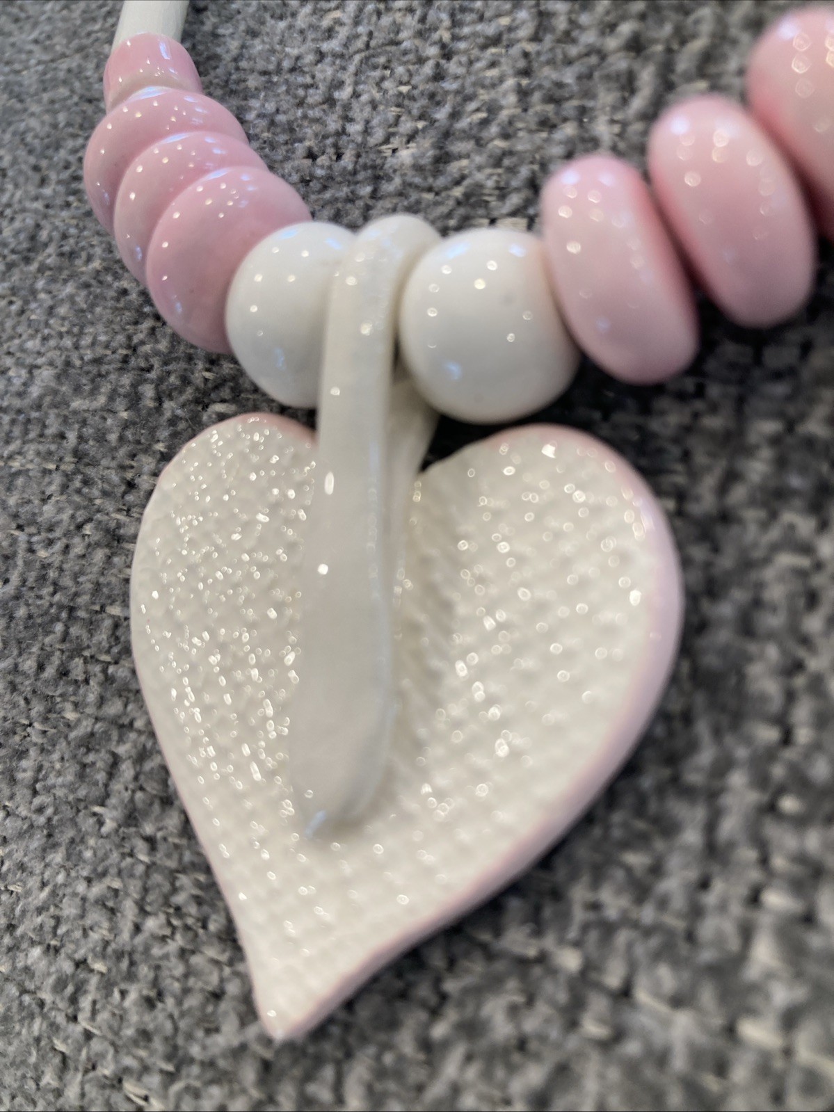 Ruby Z Candace Loheed Pink Heart Statement Neckla… - image 7