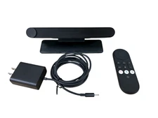 Meta Portal TV From Facebook Smart Video Call Device with cords and remote