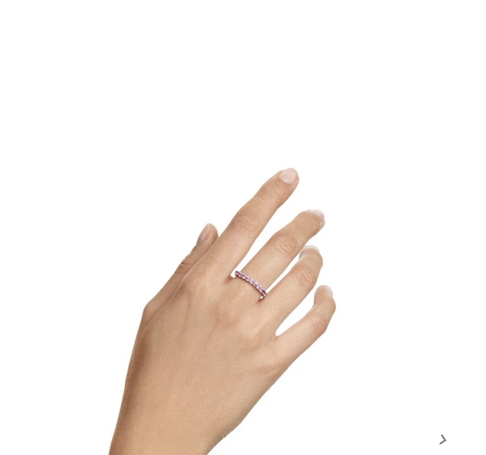 Swarovski Pink Matrix Ring, Rhodium Plated-New - Image 3 of 4