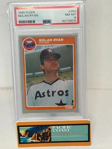 1985 Fleer Baseball - NOLAN RYAN #359 - PSA 8