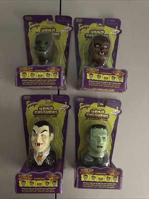 Universal Monsters Frankenstein The Mummy Wolfman Dracula HEAD CRUSHERS Set