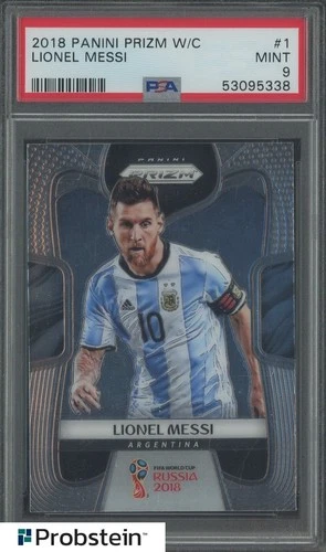 2018 Panini Prizm World Cup Soccer #1 Lionel Messi Argentina PSA 9 MINT