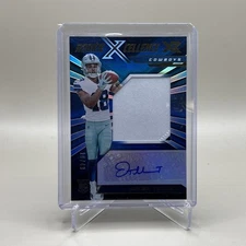 2022 Panini XR Jalen Tolbert /49 Rookie Patch Auto (RPA) Rookie Xcellence Blue  