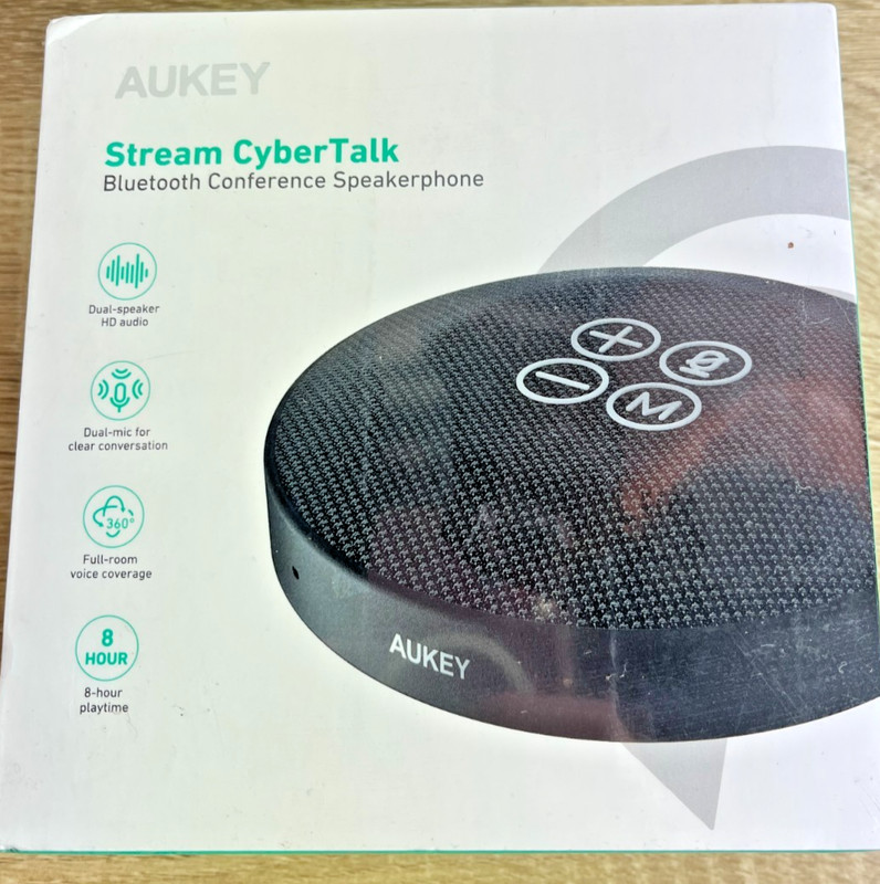 AUKEY Stream SP-A8 Bluetooth Speakerphone Conference Call Speaker Mic NEW SEALED
