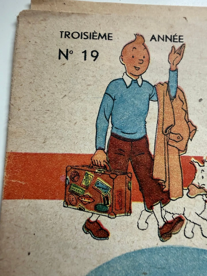 Hergé Journal Tintin 6 Mai 1948 Jo Zette Popol & Virginie Stratonef H.22 RARE - Image 3 of 4