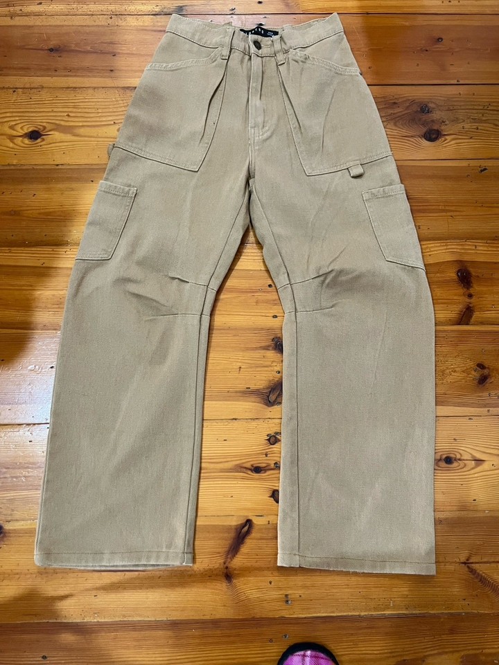 Lioness Barrel Jeans Brown Size XS 6 