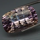41.14Ct.GIANT! Natural Purple&Golden Bolivia Ametrine Cushion Concave Cut CLEAN!