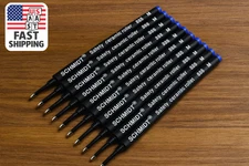 12 Pack Blue Medium Rollerball Pen Ink Refills Smooth Writing Replacement Cartri