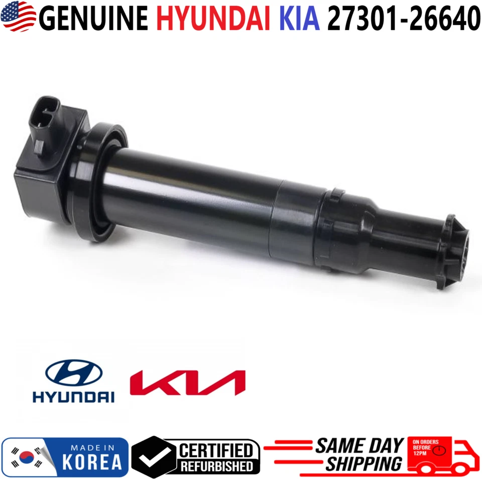 Bobinas de encendido GENUINAS Hyundai x4 para Hyundai Kia 1.6L I4 2006-2011, 27301-26640 Foto 3 de 4