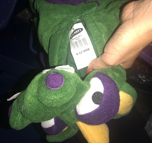 NWT Plush OLD NAVY Green Dragon Halloween Dress-Up Costume 6-12 mos. - Picture 4 of 4