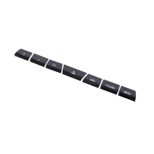 Glanz Schwarz Edelstahl Knopfreparaturabdeckung Passend Für Jaguar XF 2012-2015 - Picture 5 of 10