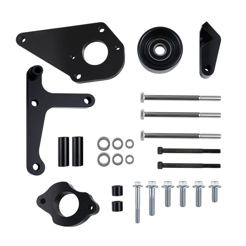 Alternator Power Steering Pump Pulley Bracket Kit Low Mount For LSX LS Truck - Picture 12 of 12