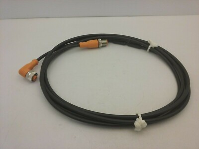  IFM EFFECTOR EVC101 3M CONNECTION CABLE MALE STRAIGHT FEMALE 90° 240VAC 4A NNB