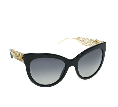 Dolce & Gabbana Cat Eye Polarized Sunglasses New DG Crystal Sunglasses in Black for Women | Dolce&Gabbana® US main image 4