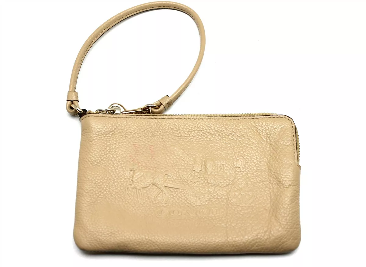 Jes corner zip wristlet outlet with horse and carriage