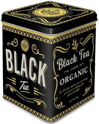 Nostalgic-Art - Small Metal Tea Sugar Storage Box Tin Jar - Black Tea