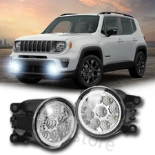 Fog Light Front Lamp For Jeep Renegade  2015-2023 Right&Left Side Clear Lens