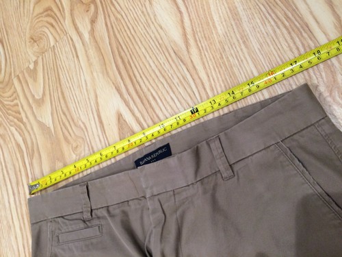 banana republic dark khaki casual pants 33x30 acutal inseam 28.5 inches - Picture 7 of 8