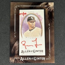 2017 Allen & Ginter Mini Framed Auto Red /10 Reynaldo Lopez Braves