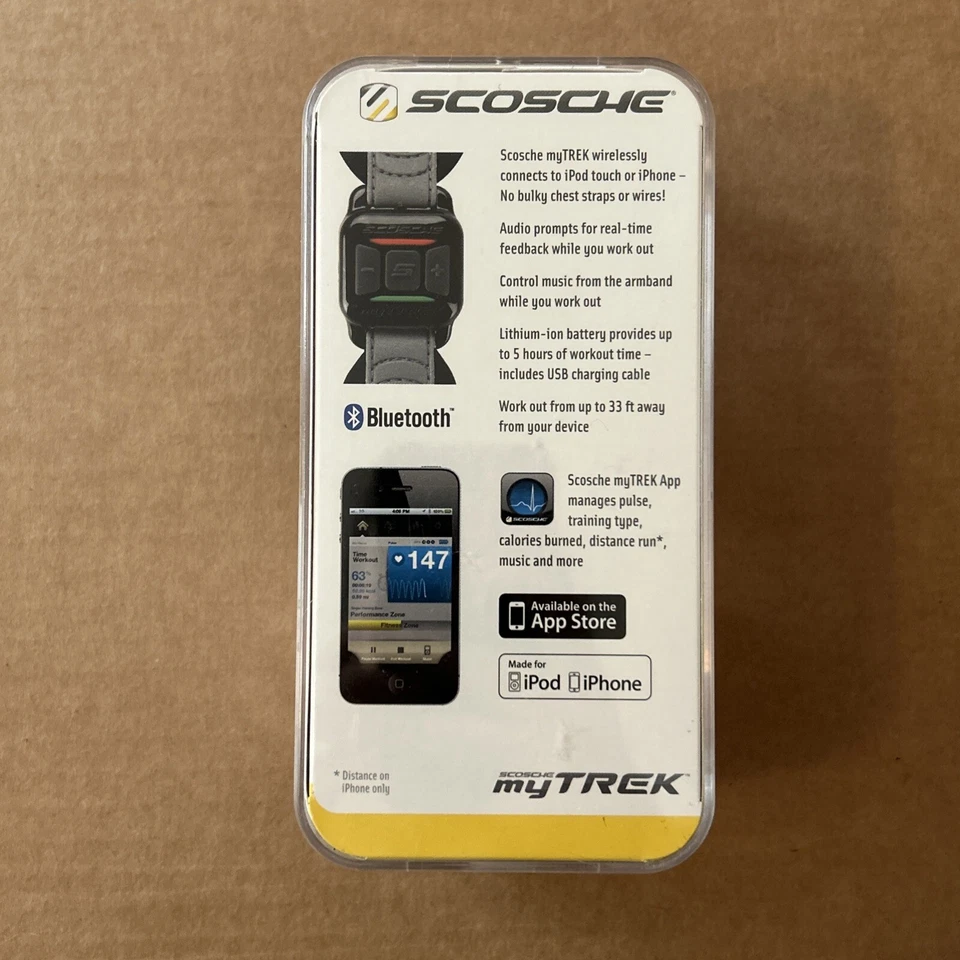 Scosche My Trek Monitor de Pulso Inalámbrico Bluetooth Brazalete Ritmo Cardíaco Pulso NUEVO Foto 3 de 4