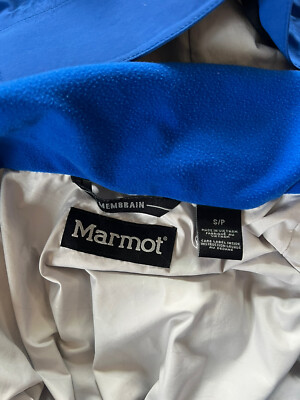 Marmot Womens Jacket Blue Size Small Nylon Check Hooded Long 