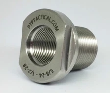 1/2x28 to 5/8x24 Stainless Steel Thread Adapter