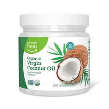 Amazon Fresh, Organic Virgin Coconut Oil, 30 Fl Oz (Previously Happy Belly, Pack