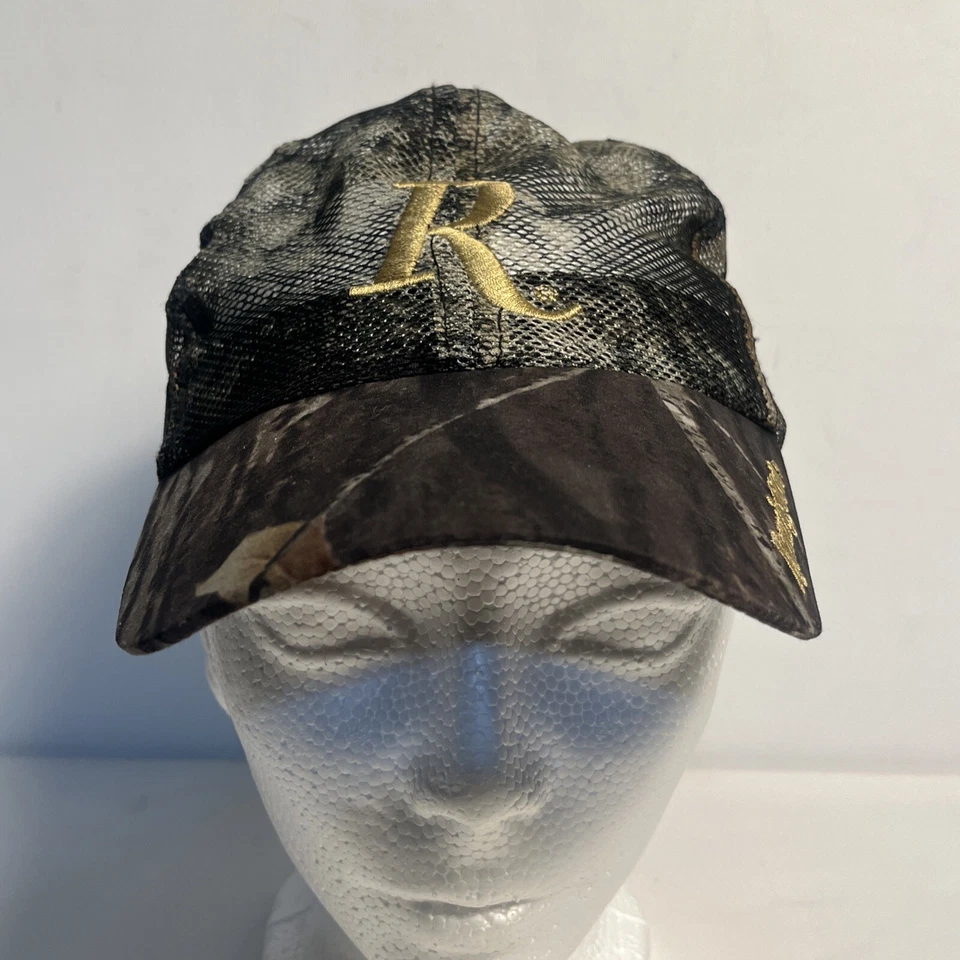 Vintage Remington Camo Embroidered Mesh Adjustable Strapback Hat Cap Hunting - Image 3 of 4