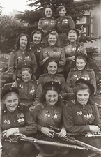 WW2 WWII Photo Soviet Female Snipers Group Photo  World War Two Russia / 1843
