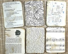 junk journal cards scrapbook card making set of 6 journal cards distressed cards