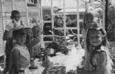 1960s Girls Birthday Party Hats Table Childhood Celebration Smiling Friends
