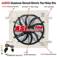 For 2007-2017 08 2012 Jeep Wrangler JK 3.6L 3.8L V6 Radiator Shroud Electric Fan