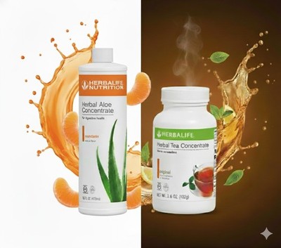 Herbal Tea Concentrate Original Flavor 3.6Oz & Mandarin Aloe Pint Exp5/27