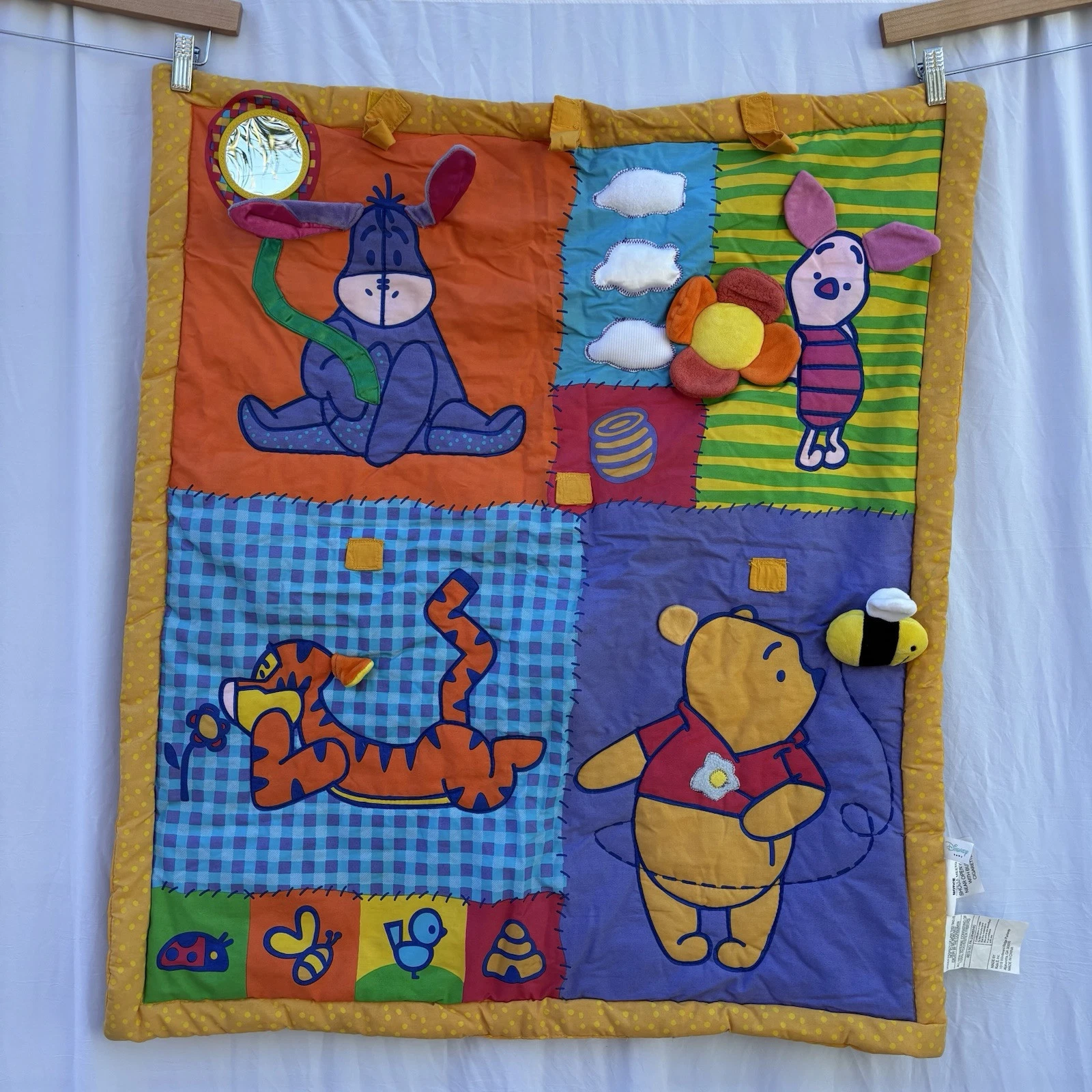 Vintage Disney Winnie the Pooh Baby Floor Play Mat Tummy Time Interactive