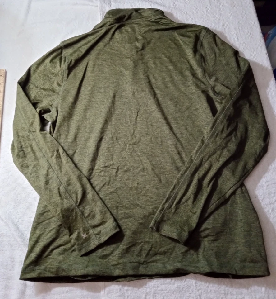Pullover informal KENNETH COLE verde manga larga 1/4 cremallera talla M Foto 2 de 4