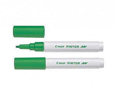 Pilot Pintor Fine Line Bullet Paint Marker 2.9mm Tip- Light Green (Pack of 6)