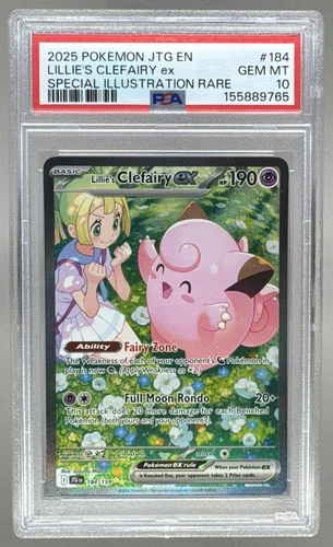 155889765 Lillie's Clefairy ex 2025 Pokemon Journey Together #184/159 PSA 10