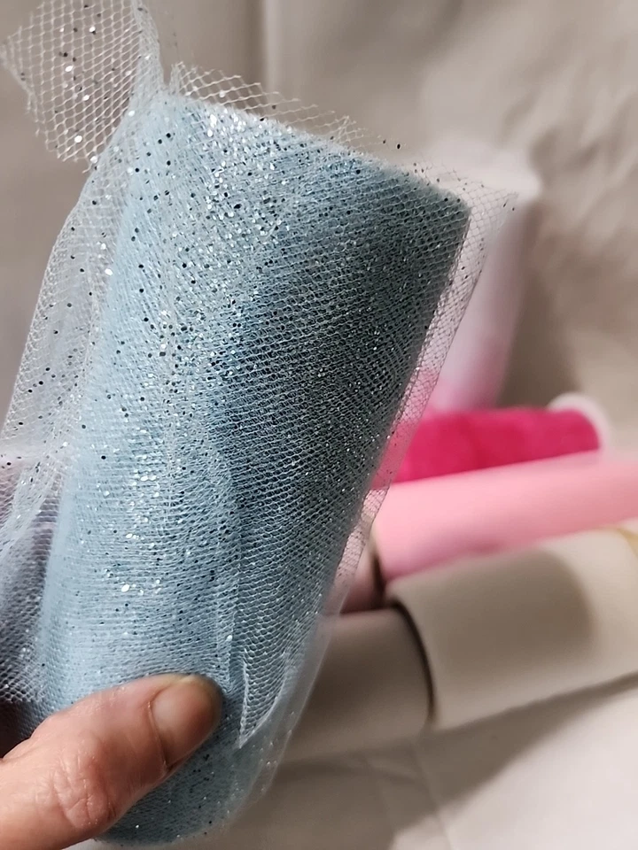 Paquete variado de tela de red de tul para proyectos hágalo usted mismo multicolor Foto 2 de 4