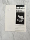 Vintage Original Technics SL-D33 Record Turntable Operating Instructions Manual