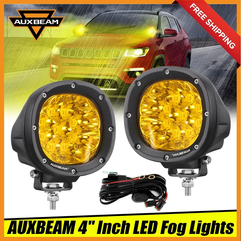 2x AUXBEAM 4" Inch LED Driving Fog Light Spot pods For Dodge RAM 1500 2500 3500 Foto 2 de 4