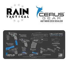 Springfield® Hellcat Pro Instructional Gun Mat Jumbo 12" X 27" Cerus Gear Grey